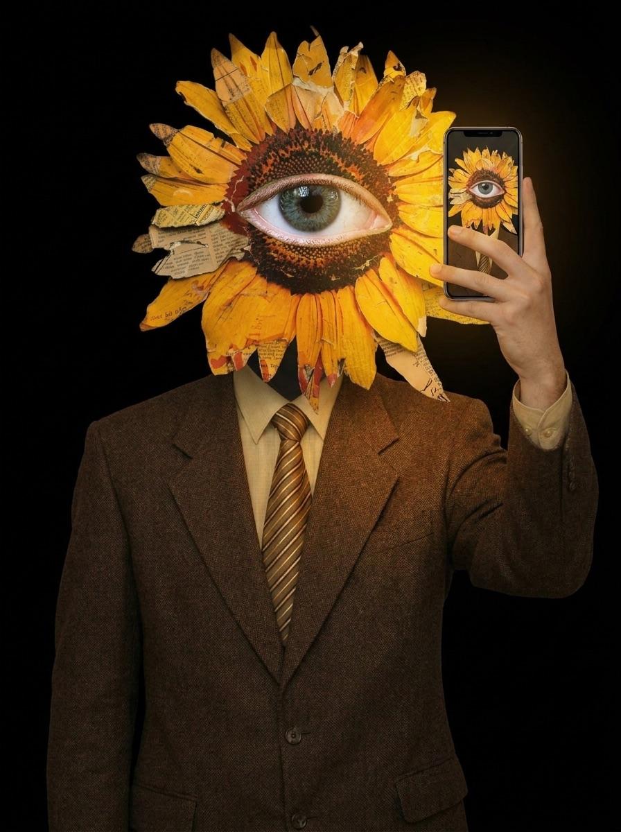 천사 캐릭터가 카메라로 사진을 찍는 장면